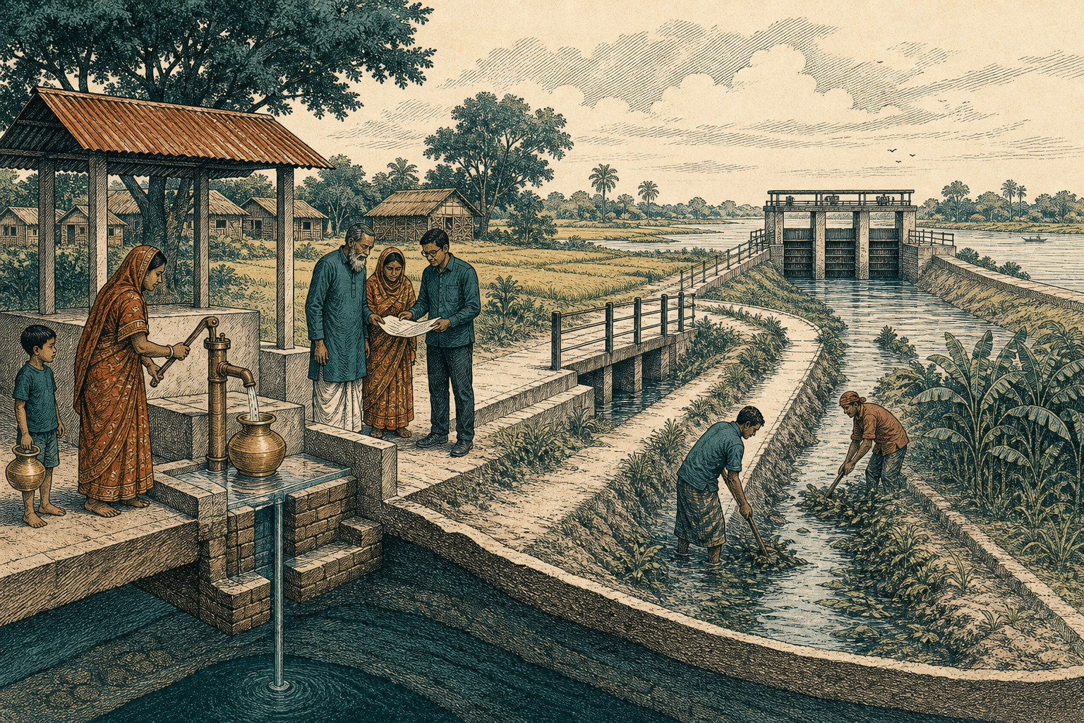 Water access depends on maintenance and coordination as well as new construction.